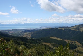 Uitzicht op Tasman Bay nabij Ruby bay