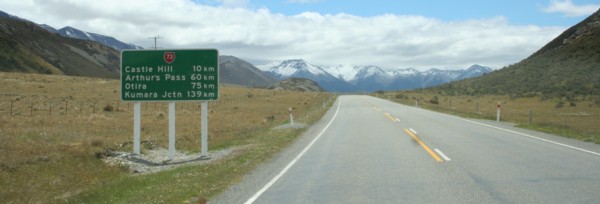 Op weg naar Arthurs Pass